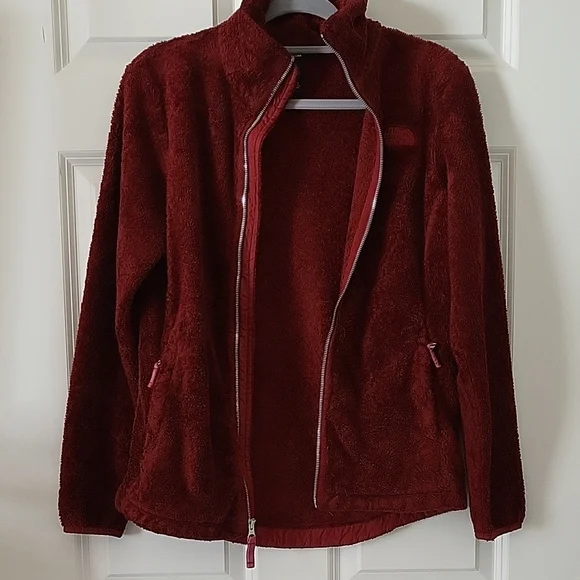 The North Face Osito Fleece Jacket Burgundy Red Women's Size Small - Picture 9 of 12